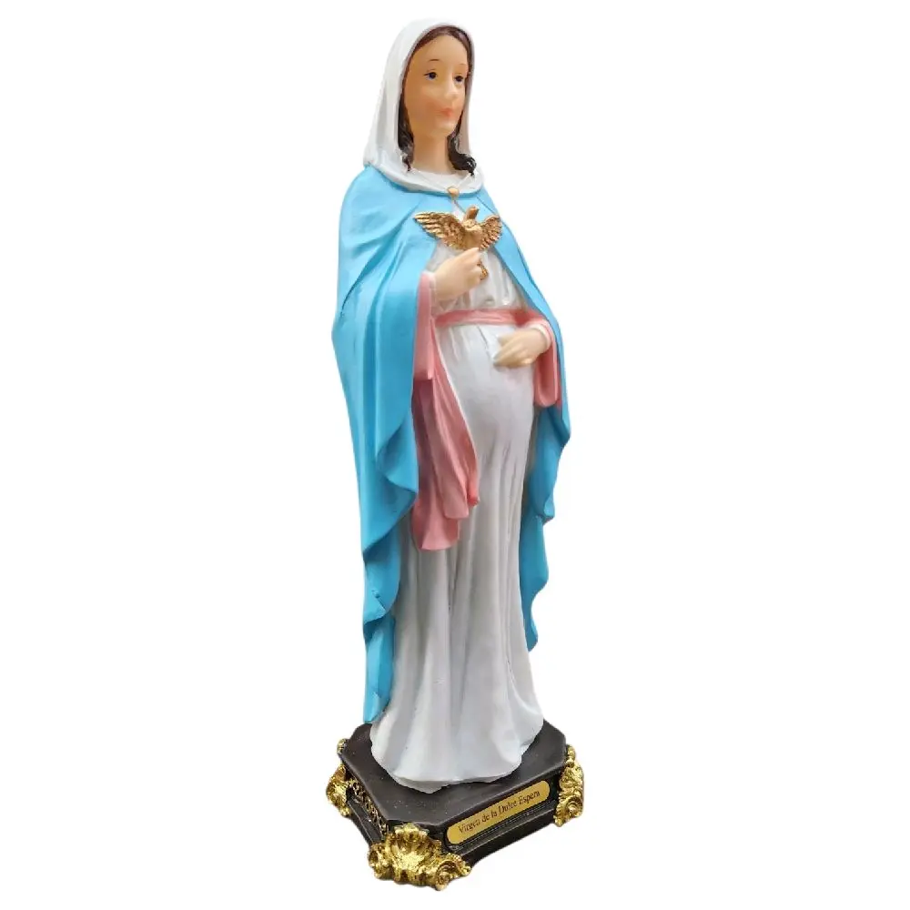 Maria La Dulce Espera 9"-13" Inches Tall Virgen De La Estatua Nuestra Senora De la Dulce Espera Mother Mary Brand New Statue religious decor - Mg