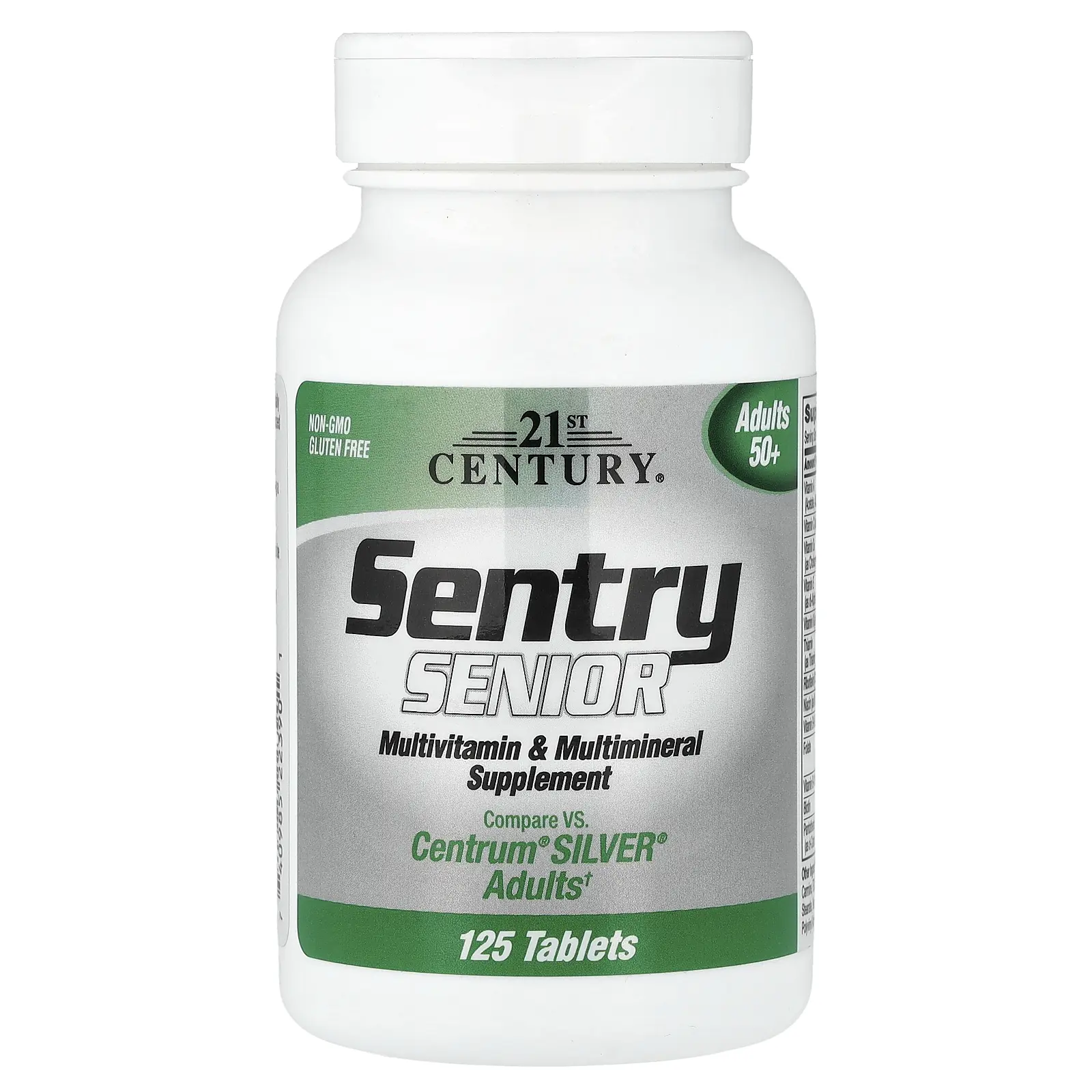 21st Century Sentry Senior, Multivitamin & Multimineral Supplement, Adults 50+, 125 Tablets