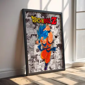 (Poster) G0ku Saiyajin Warrior Wall Art - Drag0n Ball1 Z Art  Iconic Anime Japanese Art Gift for Millennials