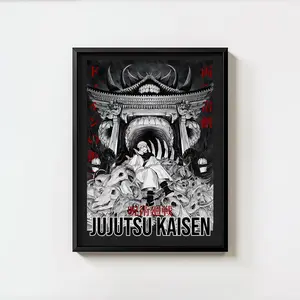 Ryomen Sukuna Poster Jujutsu Kaisen, Matte Vertical Print, Manga Wall Art, Aesthetic Decor Gift (Unframed-Print Only )