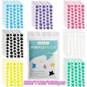 Colorful Star-Shaped Hydrogel Acne Patches, Soft Non-Irritating, Daily Facial Use, Long-Lasting Adhesive, Personal Care, 280/1120/1680 Pcs
