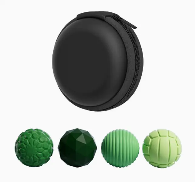 4 Pack Tactile Sensory Fidget Balls Set with Storage Case, Silicone Stress Relief Balls for ADHD Anxiety