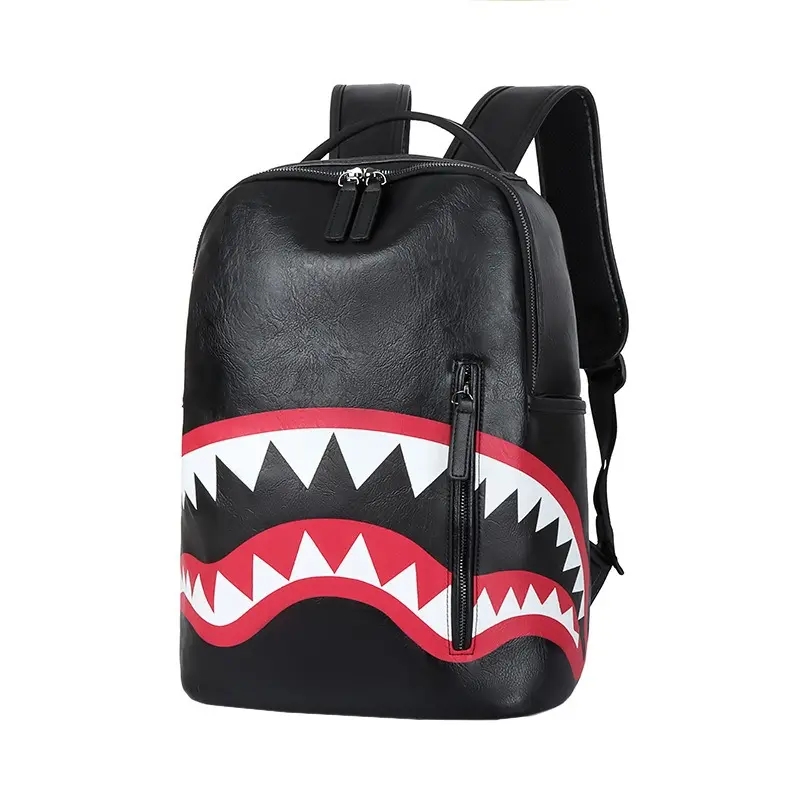 New Double Shoulder Bag Casual Shark Business Large Capacity Men's Backpack Schoolbag Travel Bag 40X30X15cm