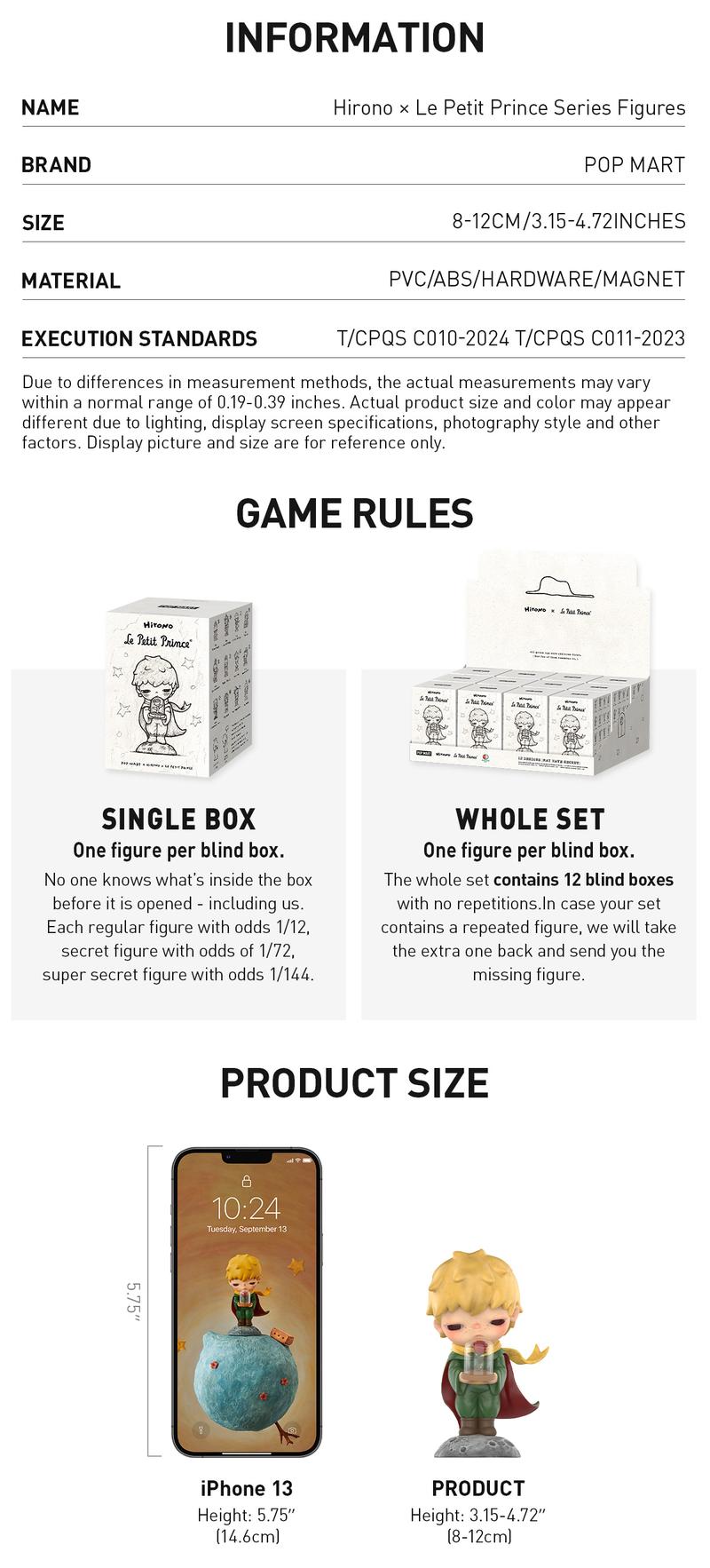 POP MART Hirono×Le Petit Prince Series Figures, Blind Box