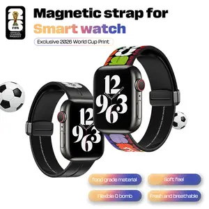 2026 FIFA World Cup Official Licensed Watch Band | Sports Style Smart Watch Strap | Comfortable & Durable Wristband | Football Fan Collection Gift