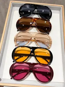 Oversized Vintage Square For Women – Retro Street Fashion Shades With UV400 Protection, High-End Casual Beach And Party Eyewear, Trendy Summer Travel Accessories Tortoiseshell outdoor glass blinged sunglasses fall Small Oval Women's Glasses ses