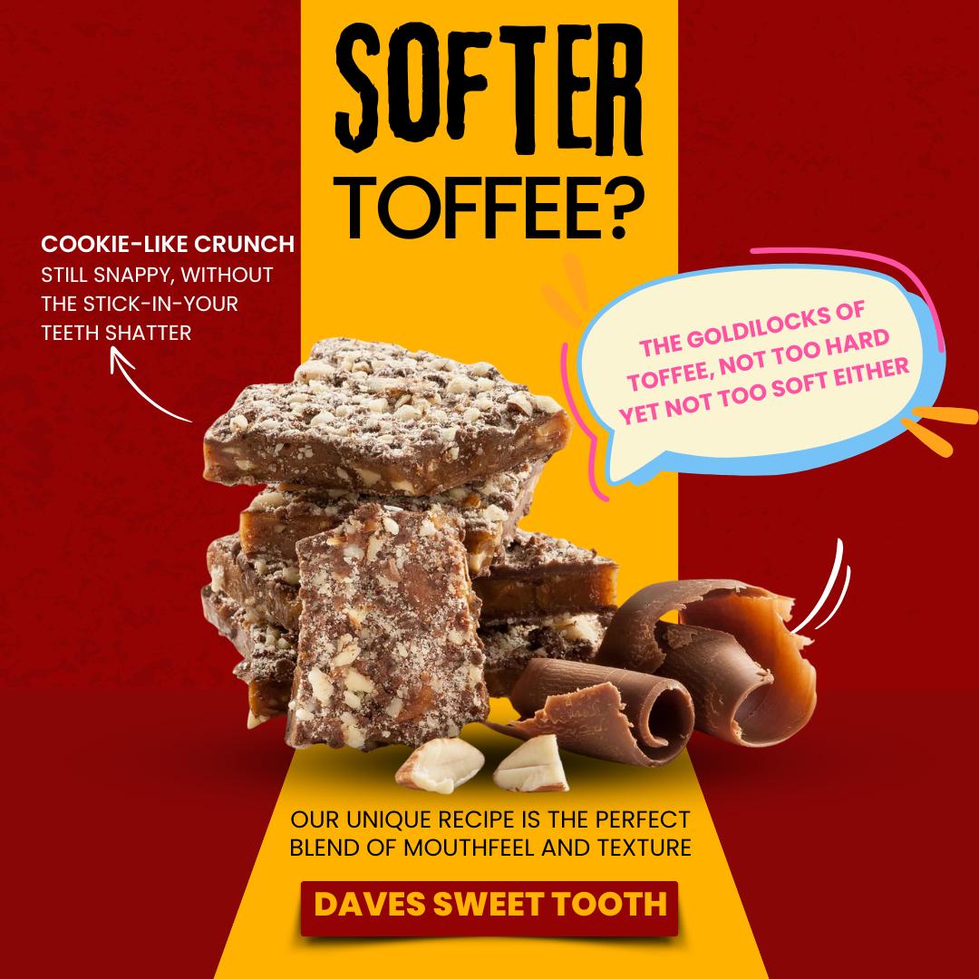 MAGA Tears flavored Gourmet Toffee - Dave's Sweet Tooth - Handmade Almond Toffee Topped with White Chocolate