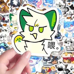 10/104Pcs Cartoon Furry Character Q Version Graffiti Stickers for Phone Cases Hand Account Notebook Stationery Decoration Decals