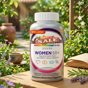 Silver Women's Multivitamin for Women 50 Plus, Multivitamin/Multimineral Supplement with Vitamin D3, B Vitamins, Non-GMO Ingredients, Supports memory and cognition in older adults - 65 Ct