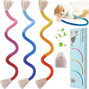 Cat Toys Chew Rope,3 Pack Cat Nip Cat String Toys,Catnip Toys for Indoor Cats Kittens,Large Cat Kicker Toy Cat Teething Toys 23.6 Inches