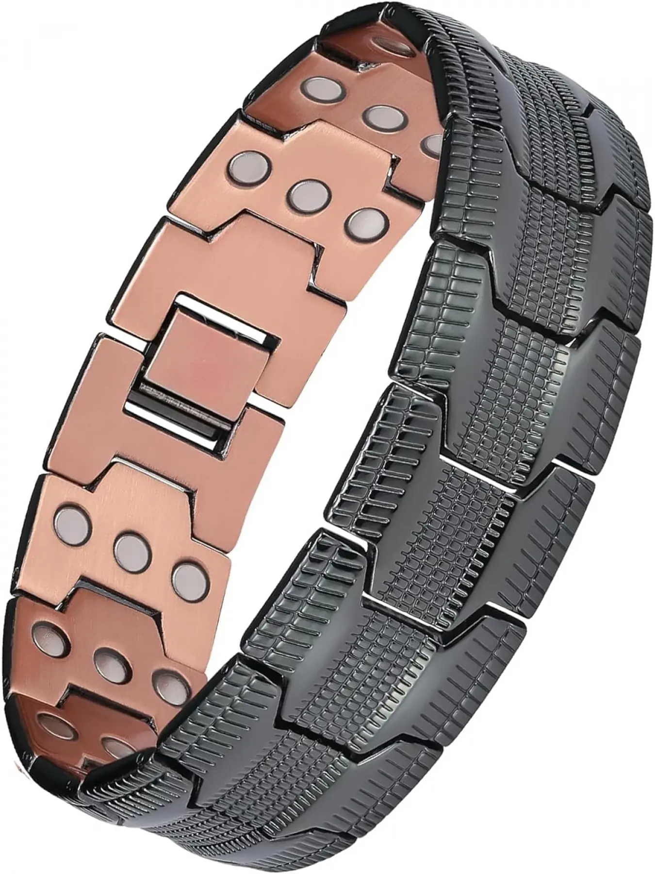 Men's black brass alloy chain bracelet, magnetic bracelet, Father's Day gift, Bracelet Jewelry. TikTokShopBlackFriday