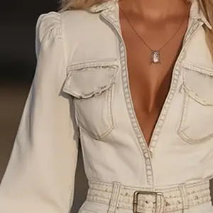 Women's Fringe Dress,Puff Sleeve V-Neck Dress,Solid Color Summer Dress,Casual Button Pocket Dress,Boho Chic Dress # Fyp. # viral # foryou # tiktokmademebuyit. # makeup # foodtok # homegoods # trendingvideo. # obsessed. # economy