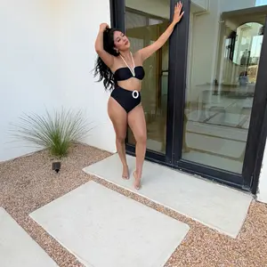 Black Twist Detail swim set