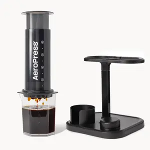 AeroPress XL Coffee Maker Bundle, Coffee Press & Organizer Stand, 3 in 1 French Press, Pourover & Espresso-Style, Smooth Coffee Without Grit or Bitterness, Small Portable, Ideal for Camping & Travel