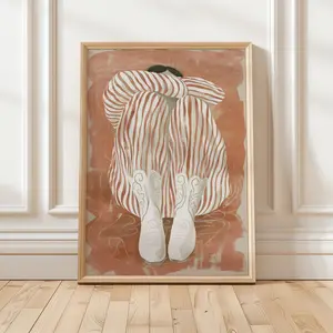 Western Abstract People Wall Art, Minimalist Cowgirl & Cowboy Shoes Print, Contemporary Kitchen Poster, 5 Size, 8x12 to 27x40 inch, Room Decor, Unframed