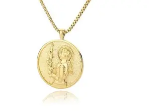 St.Joan of Arc Hecate Athena Artemis Necklace,Medal Medallion Queen Necklace for Women