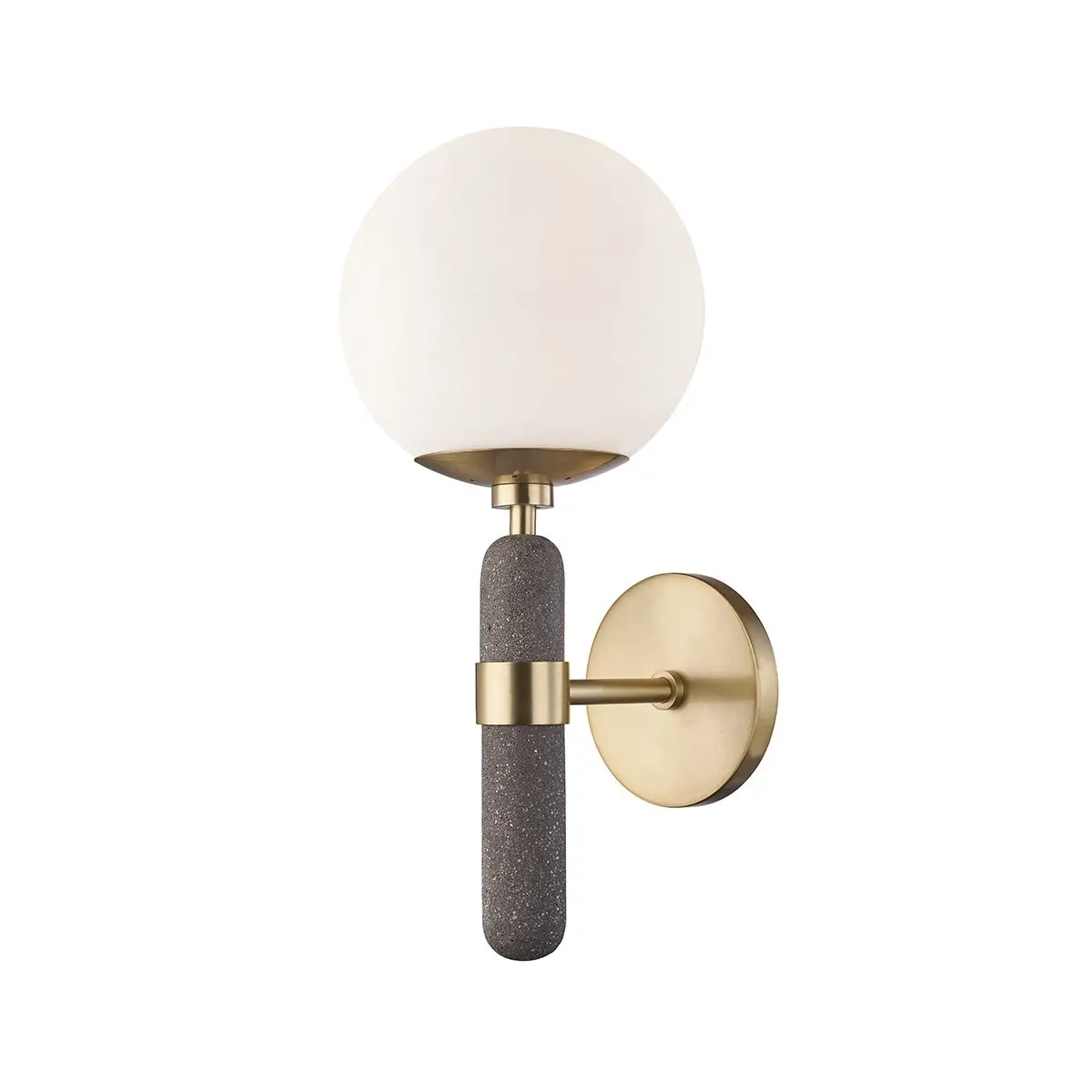 Brielle Wall Sconce - Opal Etched Glass, Aged Brass & Polished Nickel Finish, Sophisticated Design