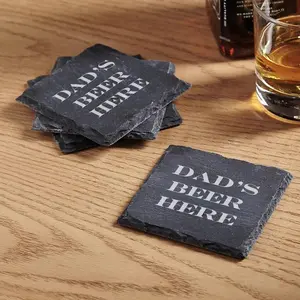 Dad’s Beer Here Set of 4 Coasters