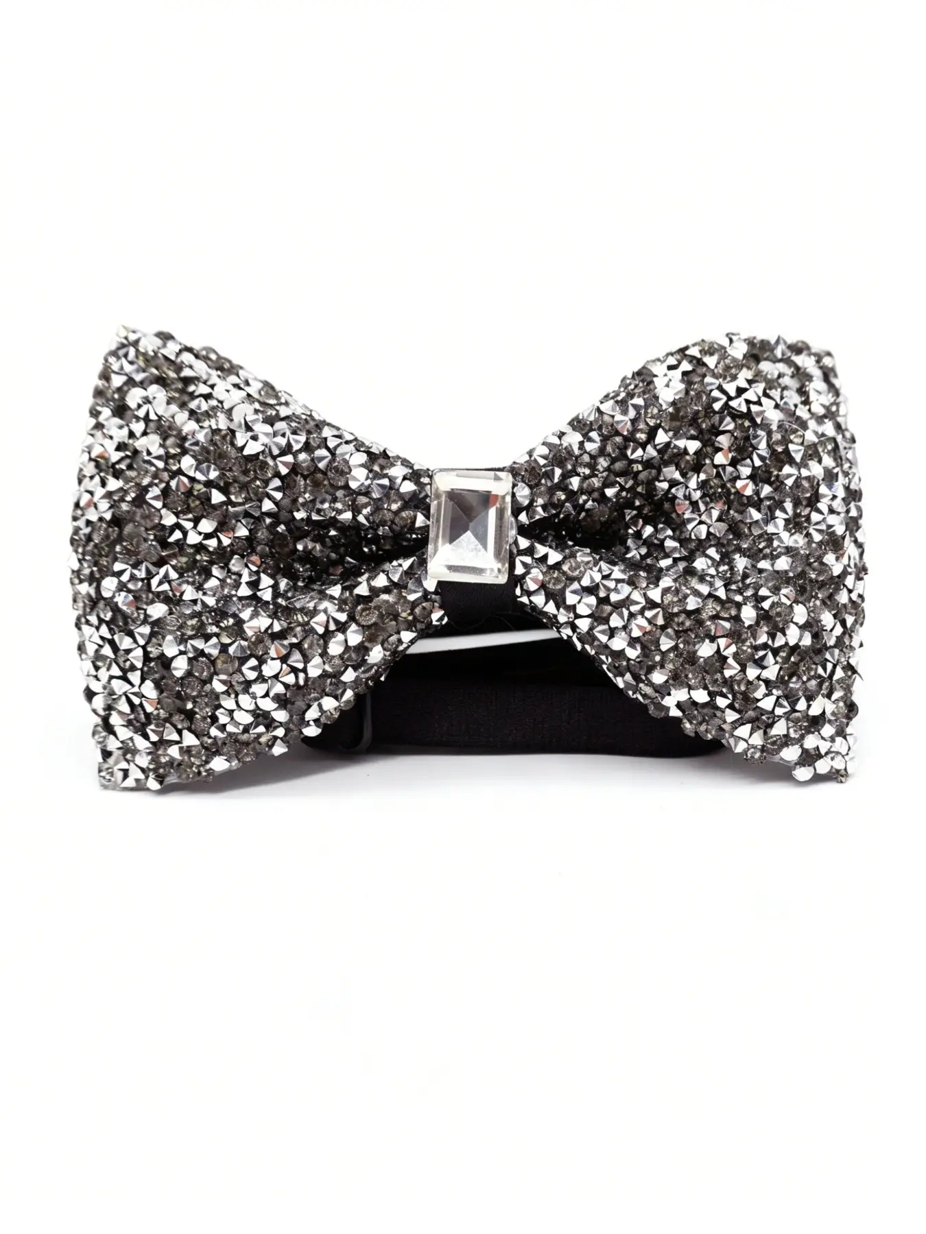 Full Sky Star Water Drills Korean Version Banquet Dress Wedding Bow Tie with Diamond Inlay Single Color Fashion Men's Diamond Bow Tie Bow Decor Tie Bow Tie Front