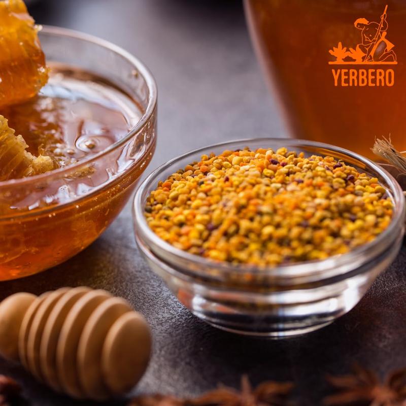 Yerbero - Premium Bee Pollen Granules 1 Lb (16oz) | 100% Natural Pure Honey Bee Pollen Raw Sweet Rich Flavor | Polen de Abeja 100% Natural