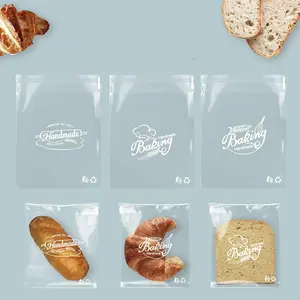 200 count 6 x 7 Inch Baking Patterns Self Adhesive Packaging Bags, Clear Plastic Self Sealing Cellophane OPP Resalable  Bags for Bakery, Cookies, Homemade Bread Daily Use