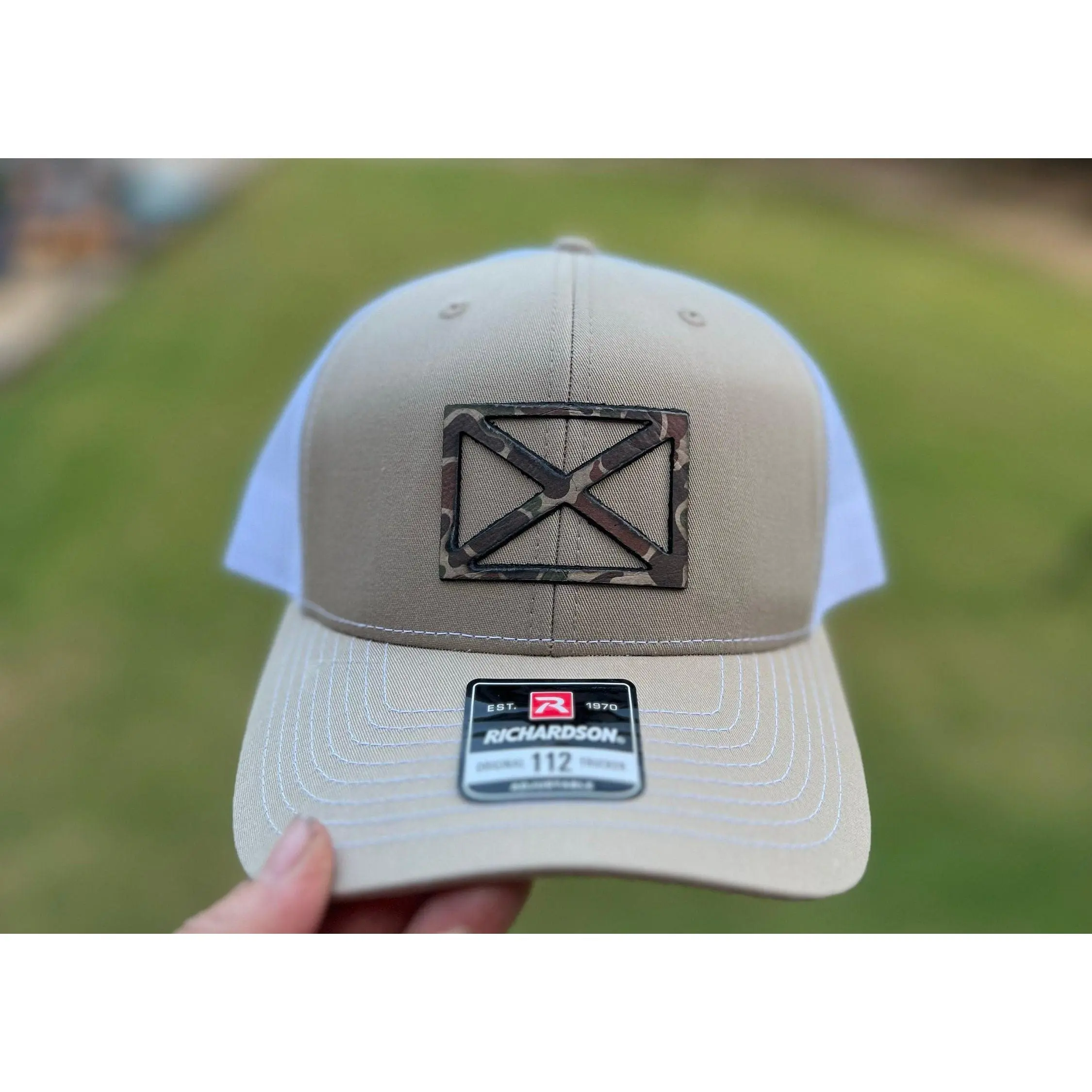 Alabama Flag Richardson 112 leather patch hat