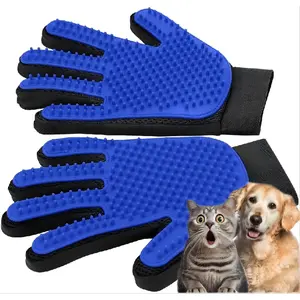 Furminator Brush Upgrade Efficient Pet Hair Remover Gloves Gentle Shedding Brushes for Dogs Cats & Horses with Long and Short Hair 1 Pair Blue