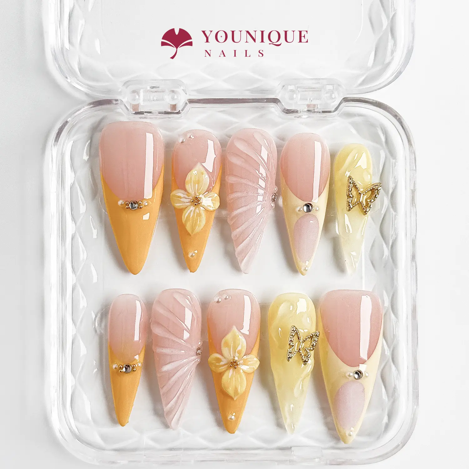 Younique Nails  | 10PCS 100% Handmade Press-On Nails | Reusable Colorful Art