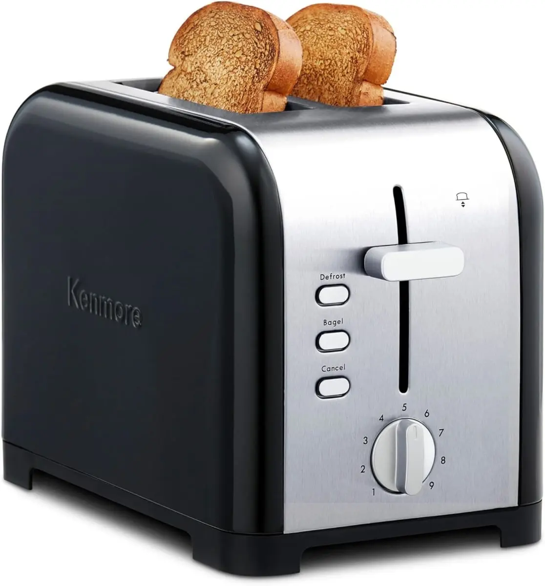 Kenmore KKTS2S B 120V 850W 2-Slice Toaster with Dual Control, Black