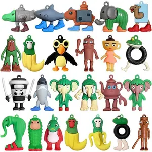 24-Piece Italian Brainrot Action Figures Set, Cartoon Character Statues, Ideal Game Room Decor & Collection, Perfect Holiday Gifts
