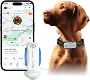 DBDD AI GPS Tracker for Dogs (30lbs+), Real Time Location and AI Health Assistant, Electronic Fence, Waterproof, iOS and Android Universal