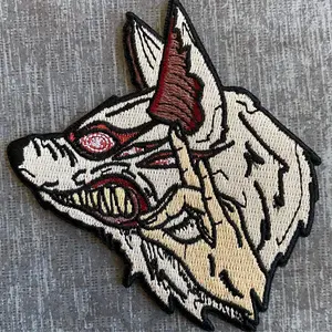 3.5" Devil Dog Embroidered Iron on Patch