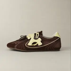 OLD ORDER Brunch Women’s Casual Sneakers, Saddle Brown Retro Low-Top Flat Sole Fashion Shoes, Year of the Horse Limited Edition Everyday Sneakers