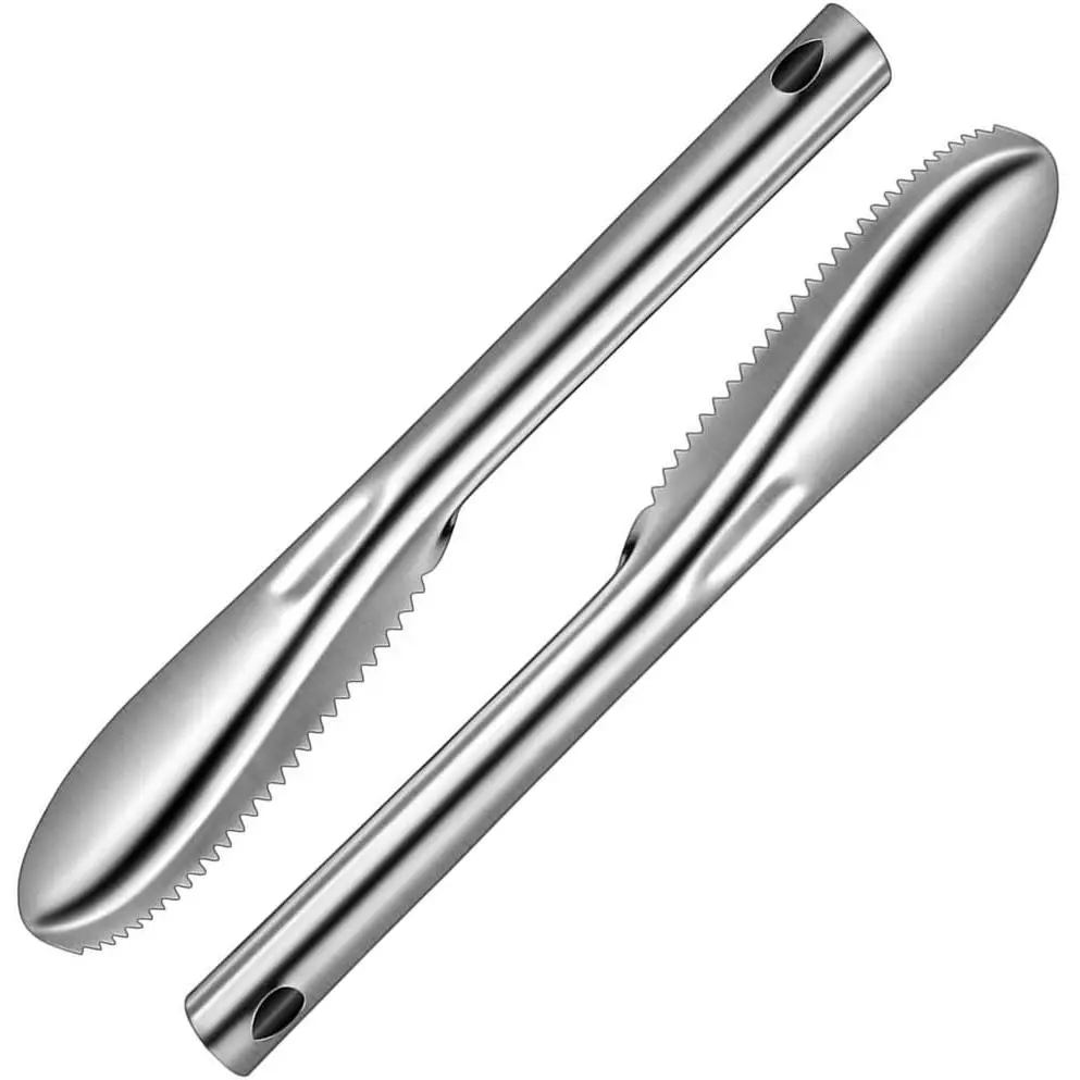 2 count Fish Scaler Tool Stainless Steel Fish Scaler Remover No Mess - Portable Fish Scale Remover Fish Descaler Tool - Reliable Fish Scraper Fish Cleaner Tool for Fish Scaling Cleaning
