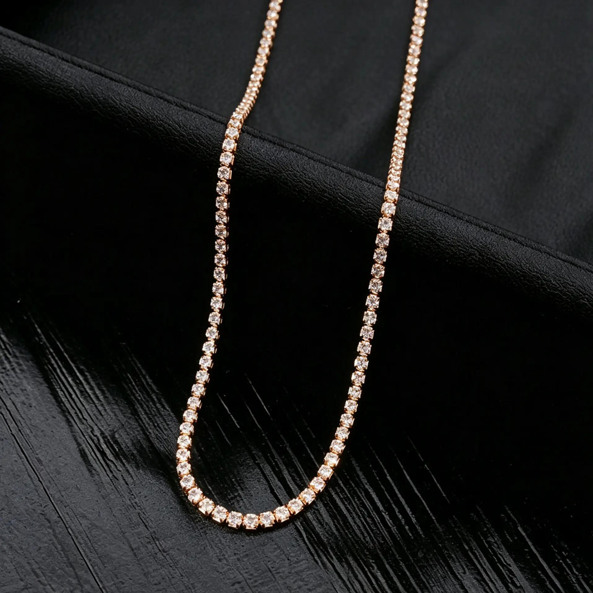 The Ultimate 1mm Micro Tennis Necklace for Layering | Ultra Thin Cubic Zirconia Chain for Daily Wear & Stacking