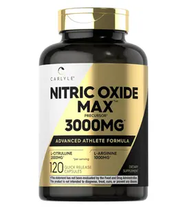 Carlyle Nitric Oxide Supplement 3000mg | 120 Capsules | Pre Workout with L-Arginine & L-Citrulline | Non-GMO, Gluten Free