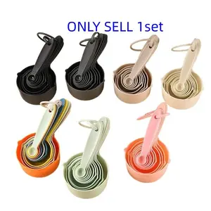 Kitchen Measuring Cup and Spoon Set, 10-Piece Stackable Tools for Cooking & Baking, Essential Home Measurement Accessories, Kitchen Measuring Utensils