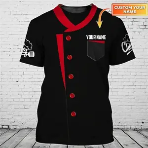 Chef TshirtsT Shirt For Men Fashion 3D Print Harajuku Oversized Tees Leisure O-Neck Women'S Short Sleeve Cosplay Costumes Tops