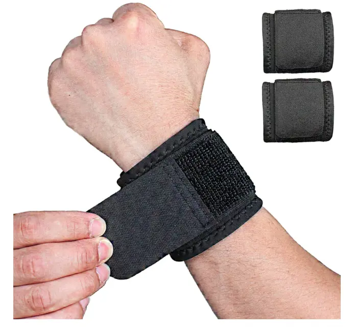 Teenagers' & Women's 2-Pcs Carpal Tunnel Wrist Brace - Ultra-Thin Compression Support Strap, Adjustable, Anti-Sweat Elastic Sweat-Absorbing Carpal Tunnel Wrist Wrap, Ideal for Weightlifting, Tennis, Anti-Sweat Sports Wristbands