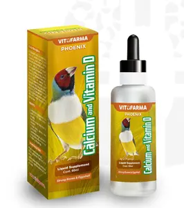 Calcium + Vitamin D for Birds 60ml | Liquid Calcium Supplement for Birds | Vitofarma