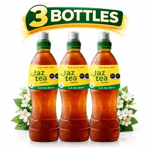 3 Bottles Jaztea Jasmine Iced Tea 500ml (16.9 fl oz) Each – Natural Ingredients, Refreshing Mexican Jasmine Tea Drink, Light & Smooth Flavor, Made in Sinaloa Mexico