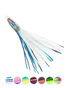 BLUEWING Big Game Trolling Lure 12in Wave Striker Fishing Lures Saltwater with Mono Fishing Line for Wahoo Tuna Marlin Mahi Mahi