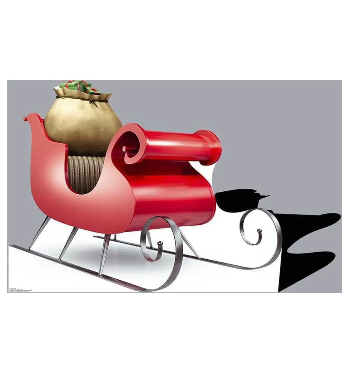 45 x 59 in Santa Claus Sleigh Cardboard Cutout, Standup Home Decor, Christmas