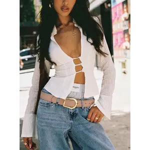 Nial Long Sleeve Top White