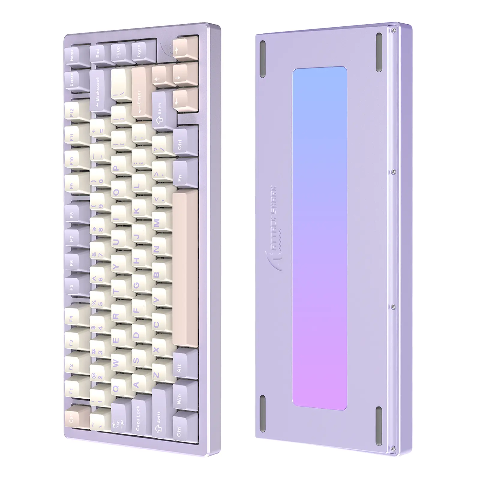 ATTACK SHARK X75 Aluminum CNC Wireless Mechanical Gaming Keyboard, BT/2 ...