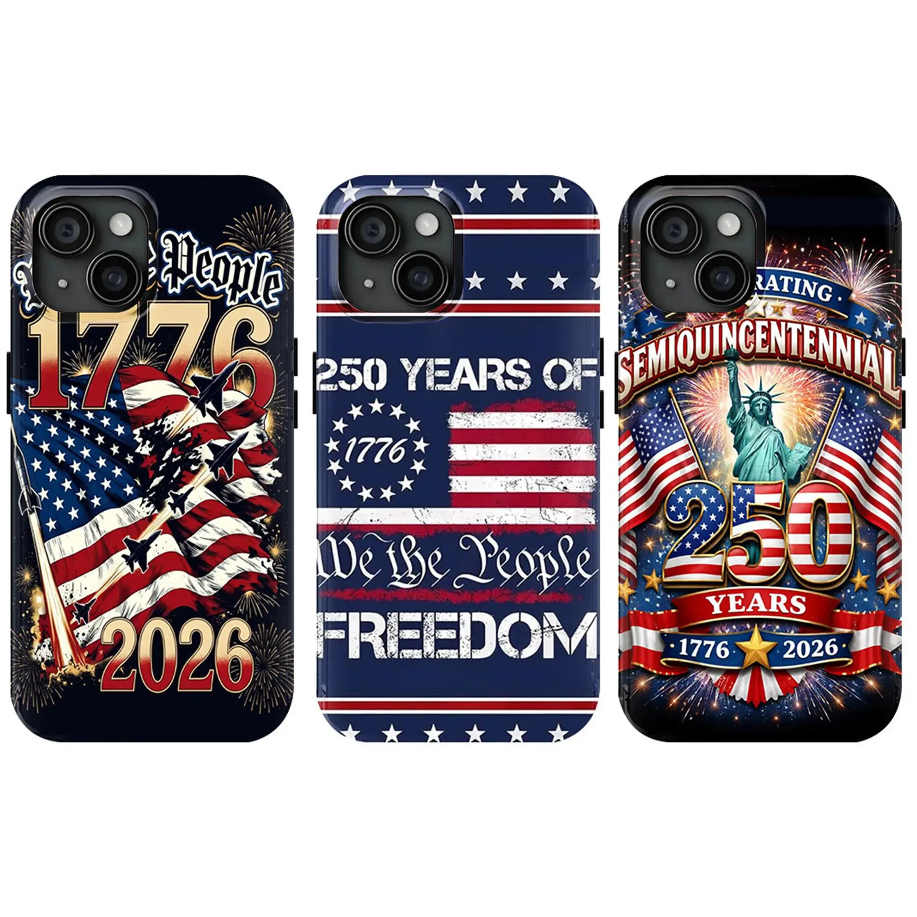 250th Anniversary Celebration Themed Phone Case Anti-Drop, Anti-Fingerprint For IPhone 17-11, Pro Max, Pro Plus, and Samsung S26-22 Protection Safety