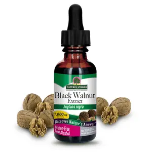 Nature's Answer Black Walnut with Organic Alcohol 1000mg 1oz Extract | Promotes Overall Well-being | Cardiovascular Support | Gluten-Free, Non-GMO, Vegan | Single Count