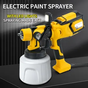 ZT-7000 Electric Paint Spray Gun 650ml Min Flow 3 Nozzle Size LED Light Multi Angle Spray 1400ml Cup furniture cabinet house painting Cordless High-Speed Sprayer hv lps spray  gun  satisfaction outdoor Mini Precision Airbrush Art Kit quick connect nozzle