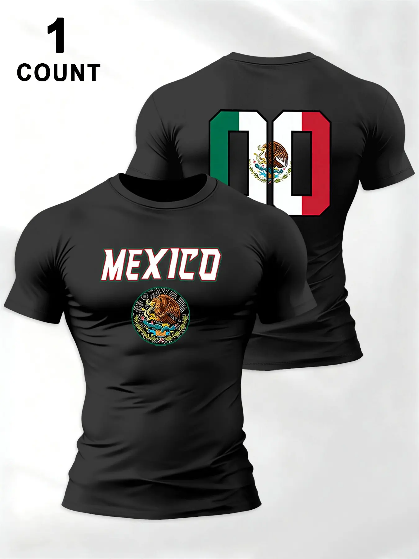 Men's Round Neck Short Sleeve T-Shirt, Mexican Ball Jersey Theme, Casual Daily Wear, Comfortable Fashion Design, Breathable, Streetwear, Perfect Gift Choice, Cultural