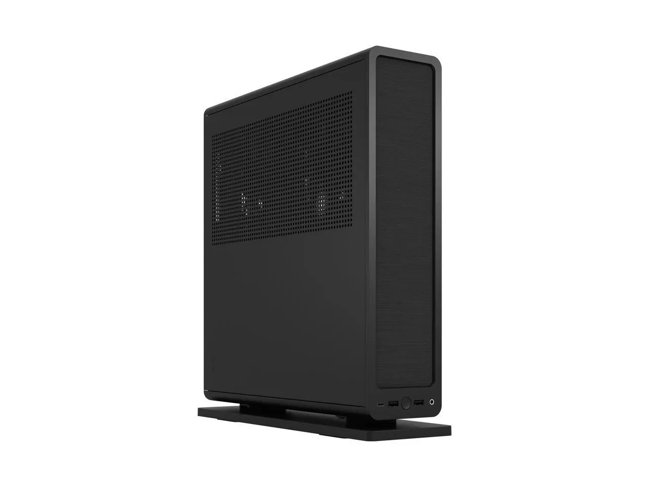 Fractal Design Ridge Black Mini-ITX Slim Small Form Factor Console PC Case with PCIe 4.0 Riser